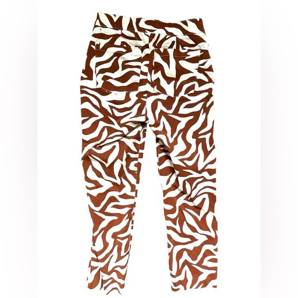 SPANX On-the-go Animal Printed Slim Straight Leg Pants Size Small Brown Zebra - Picture 3 of 9